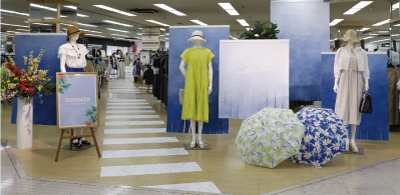 江綿の店内売場ステージ演出写真